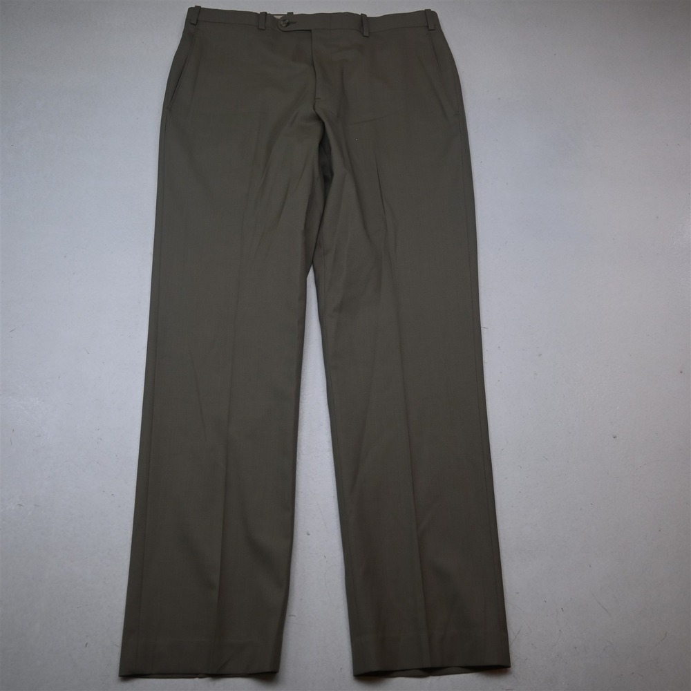 JB Britches 34x32 Tan Brown 100% Wool Torino Classic Straight Dress Mens Pants